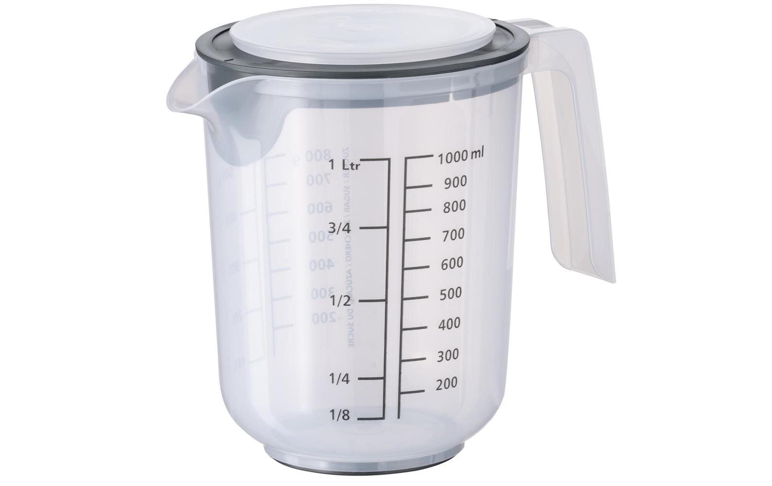 APS Rührbecher mit Deckel MIXUP Ø 12,5 cm, H: 16 cm, 1,0 Liter, Transp.