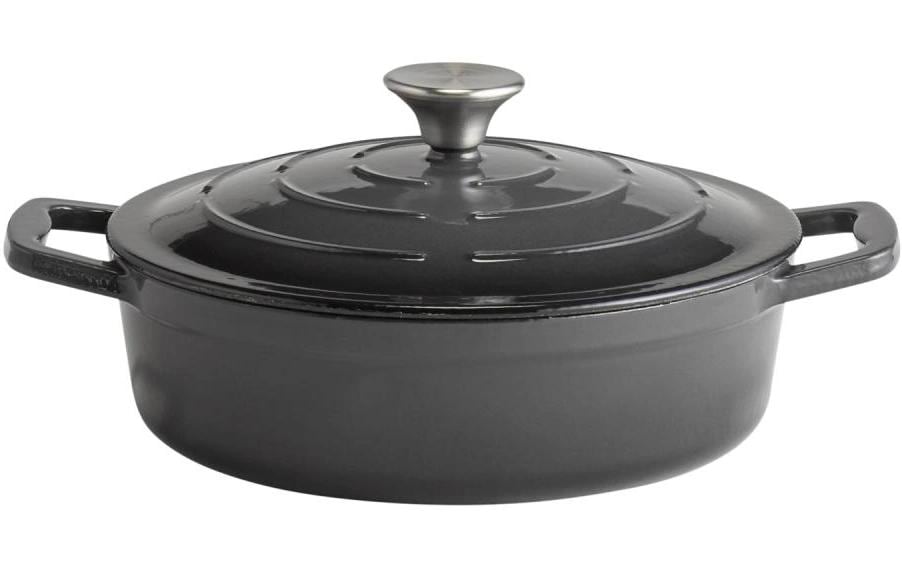 APS Bräter 5 STARS Ø 25 cm, H: 7 cm, 2,5 Liter, Anthrazit
