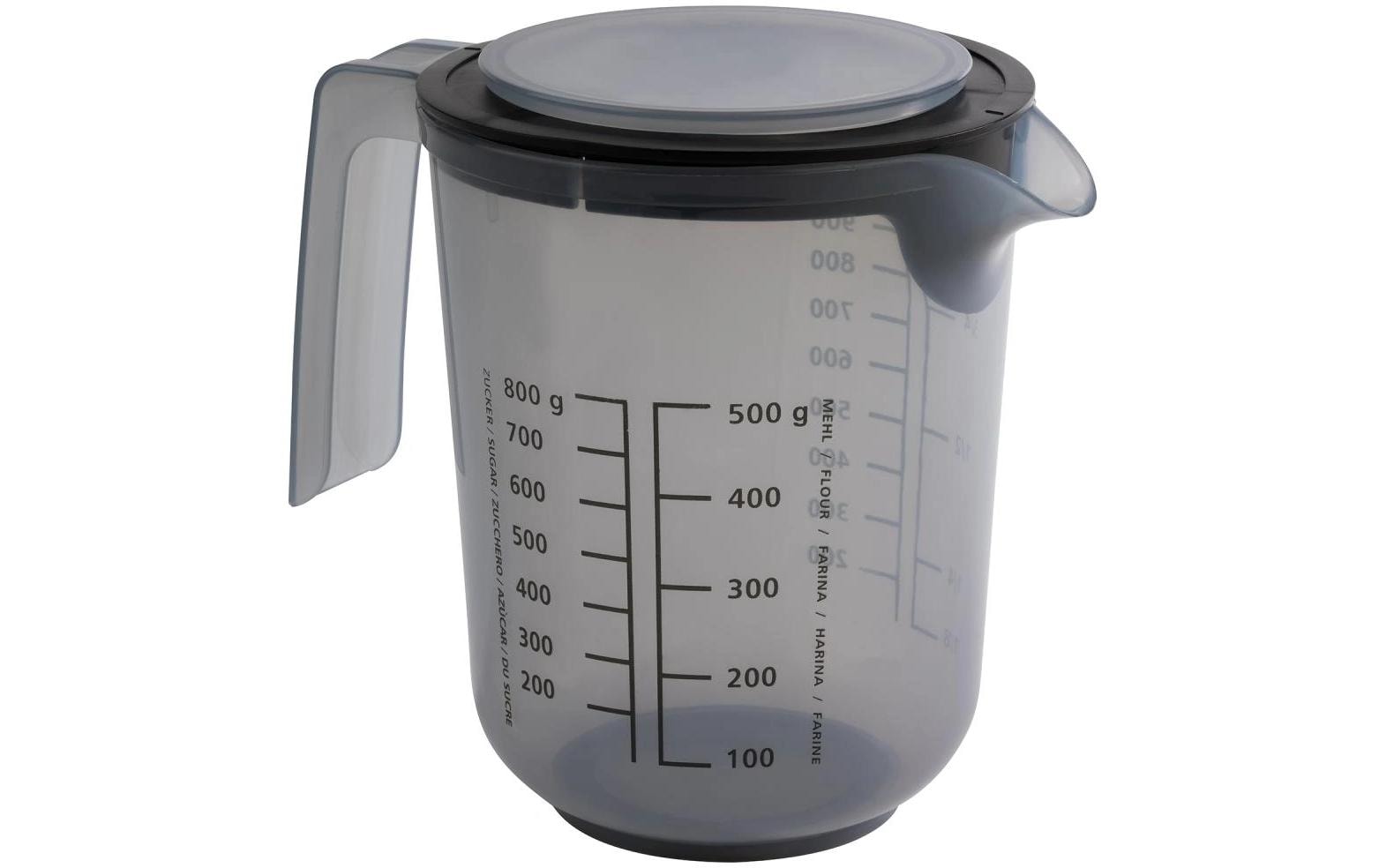 APS Rührbecher mit Deckel MIXUP Ø 12,5 cm, H: 16 cm, 1,0 Liter, Grau