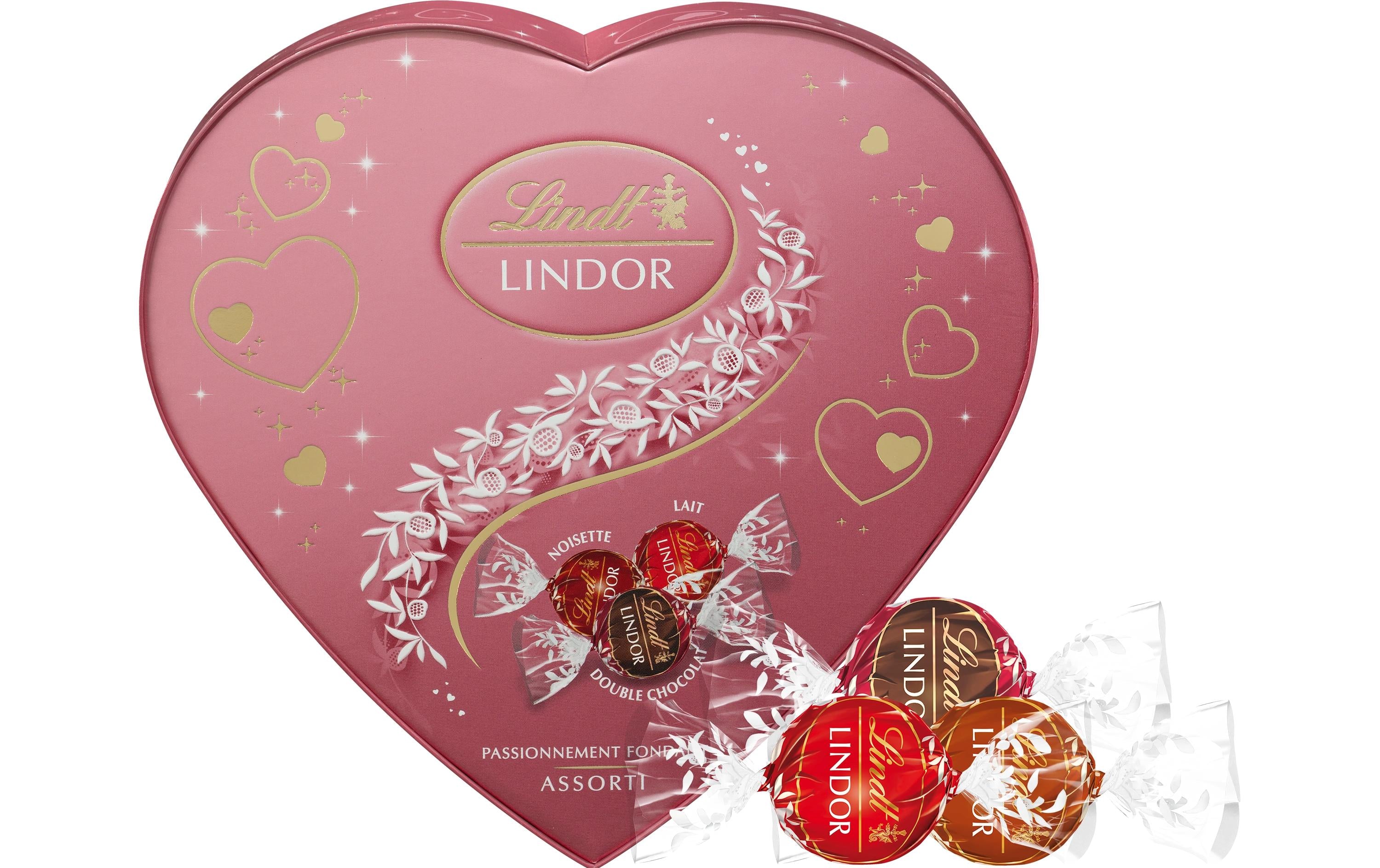 Lindt LINDOR Assortiert Herz Rosa 160 g