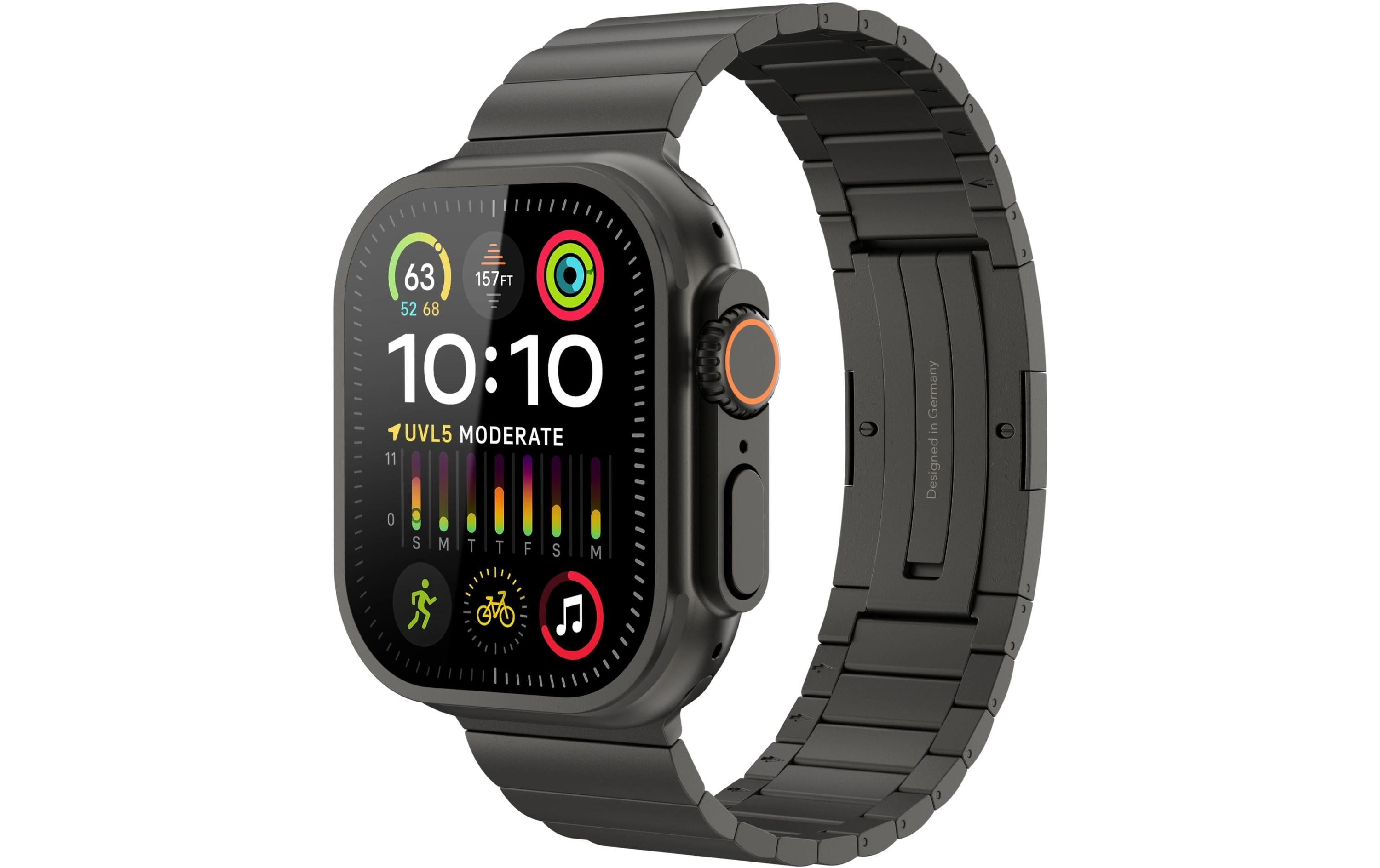 Vonmählen Link Bracelet Pro, Black Apple Watch 44/45/46/49mm, Titanium
