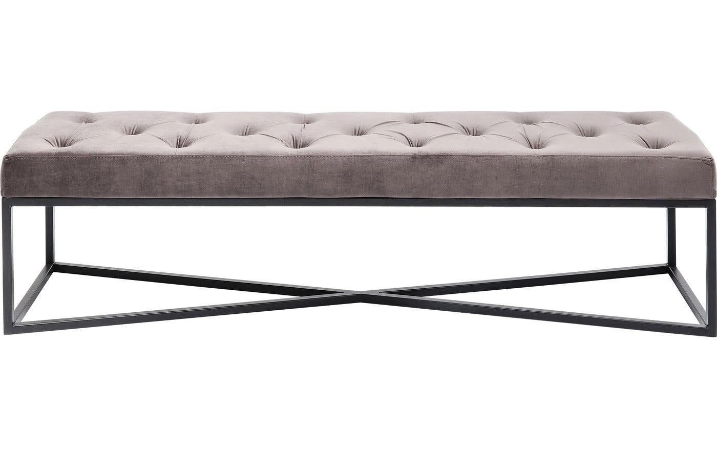 Kare Sitzbank Crossover Grau Schwarz 150x40cm