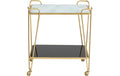 Kare Servierwagen West Coast Schwarz/Gold/Weiss