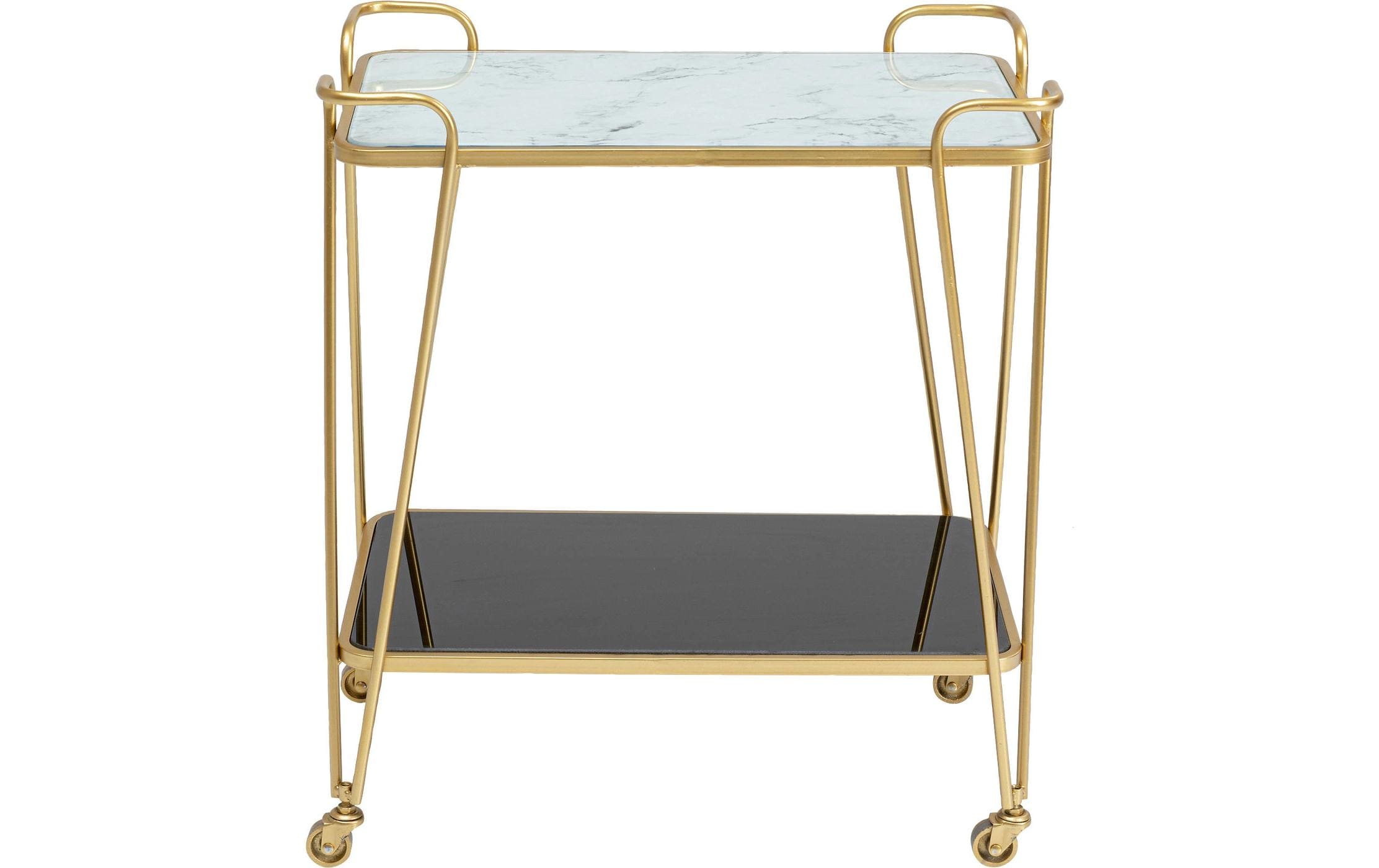 Kare Servierwagen West Coast Schwarz/Gold/Weiss