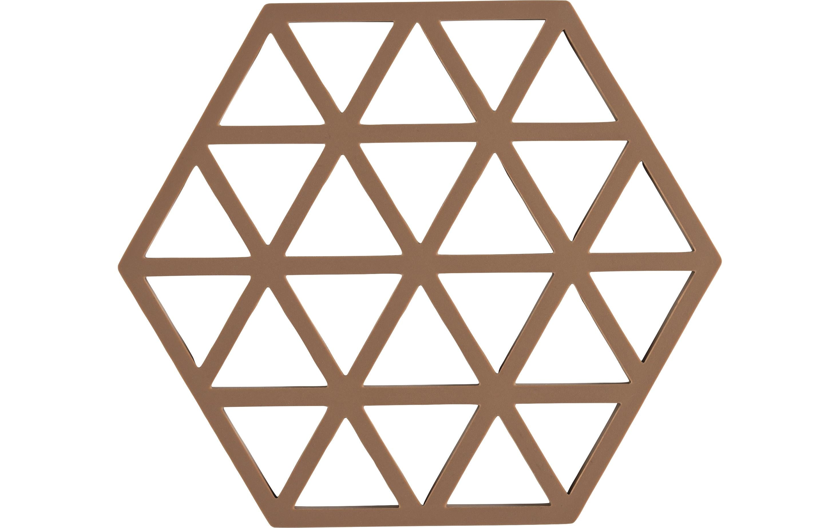 Zone Topfuntersetzer Triangles, Almond 16x14x0.9 cm (LxBxH), Silikon