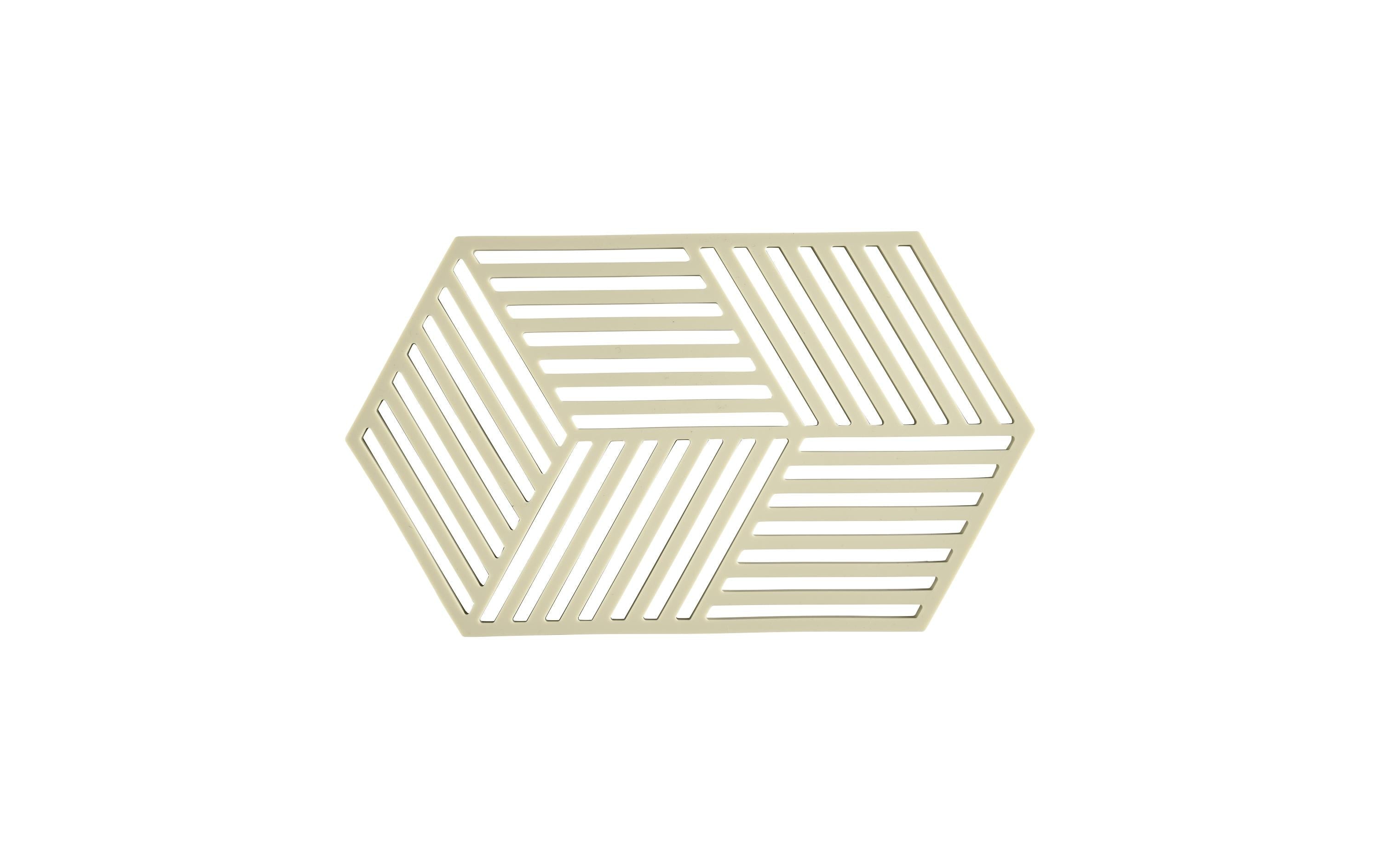 Zone Topfuntersetzer Hexagon, Hellgrün 24x14x0.9 cm (LxBxH), Silikon