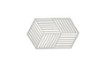 Zone Topfuntersetzer Hexagon, Hellgrau 24x14x0.9 cm (LxBxH), Silikon