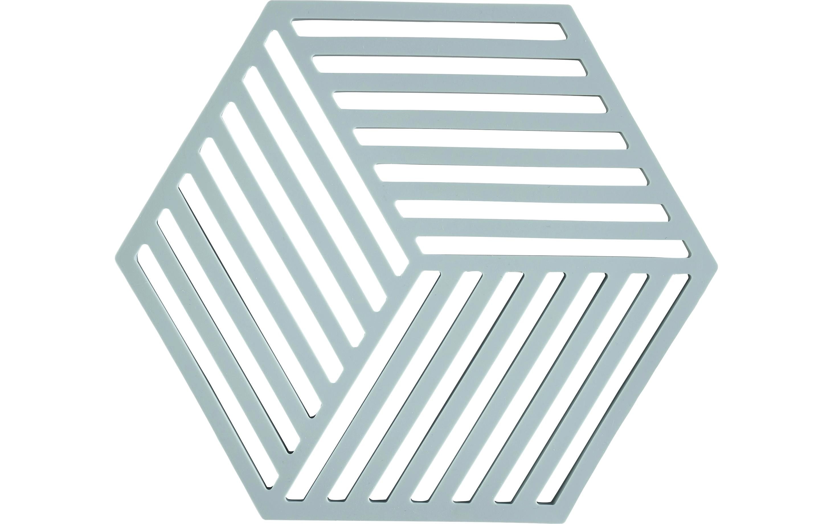 Zone Topfuntersetzer Hexagon, Hellblau 16x14x0.9 cm (LxBxH), Silikon
