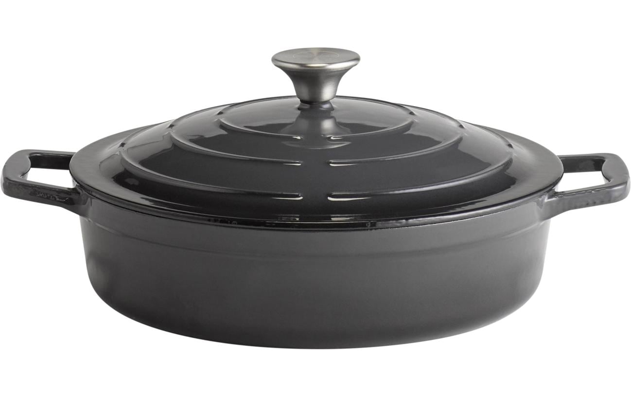 APS Bräter 5 STARS Ø 28 cm, H: 7 cm, 3 Liter, Anthrazit