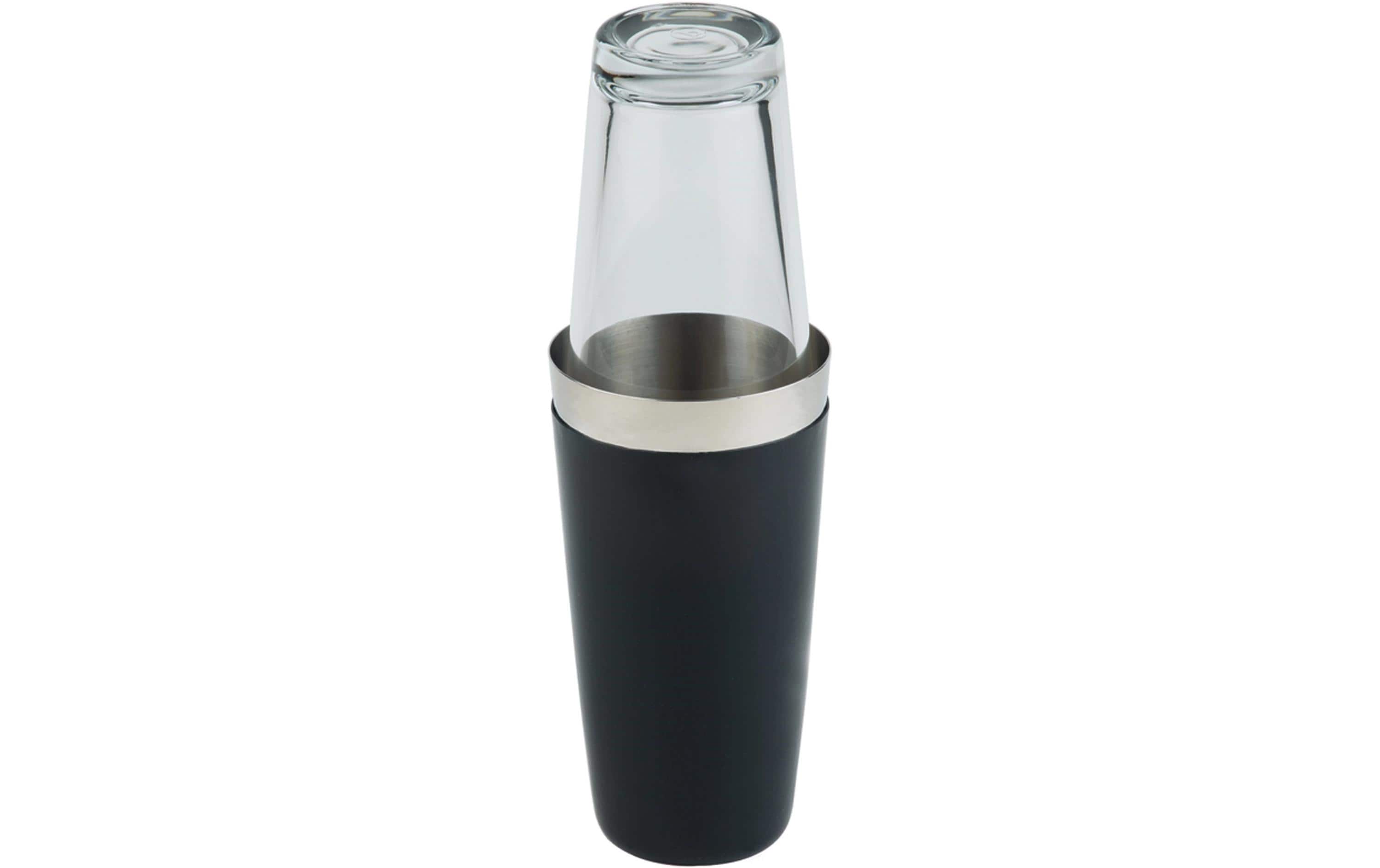 APS Cocktail Shaker Boston Black, gummiert