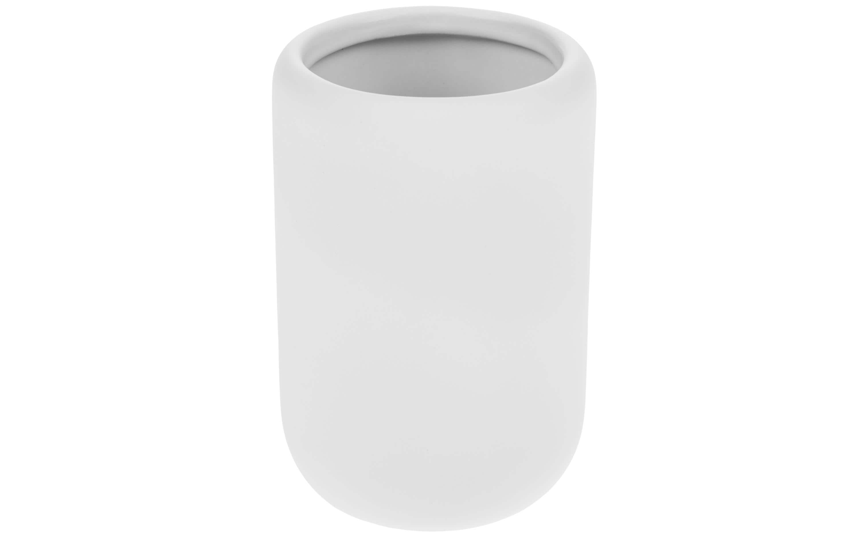 COCON Zahnputzbecher weiss Keramik, 7.5x7.5x12cm