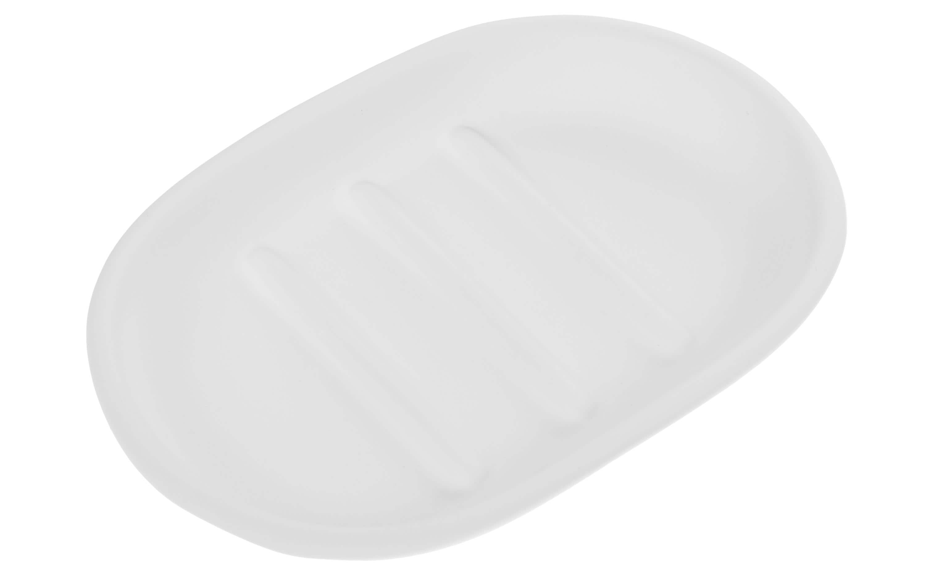 COCON Seifenschale weiss Keramik, 12x8x2cm