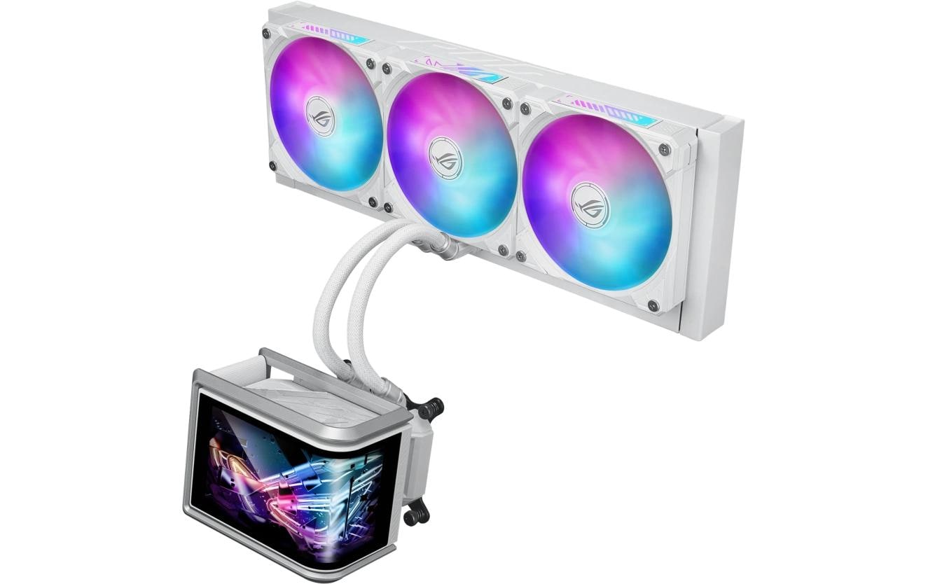 Asus ROG RYUO IV SLC 360 ARGB WHT Liquid CPU Cooler, AMOLED, 3x120mm ARGB