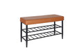 relaxdays Schuhbank mit 2 Ablagen 50 x 80 x 30 cm, Braun