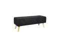 relaxdays Sitzbank mit Stauraum Leinen Material: MDF, Eukalyptusholz, Poly.