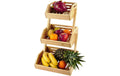 relaxdays Etagere Obst 3er Material: Bambus