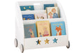 relaxdays Bücherregal für Kinder fahrbar Masse B x H x T: ca. 57 x 62 x 42 cm