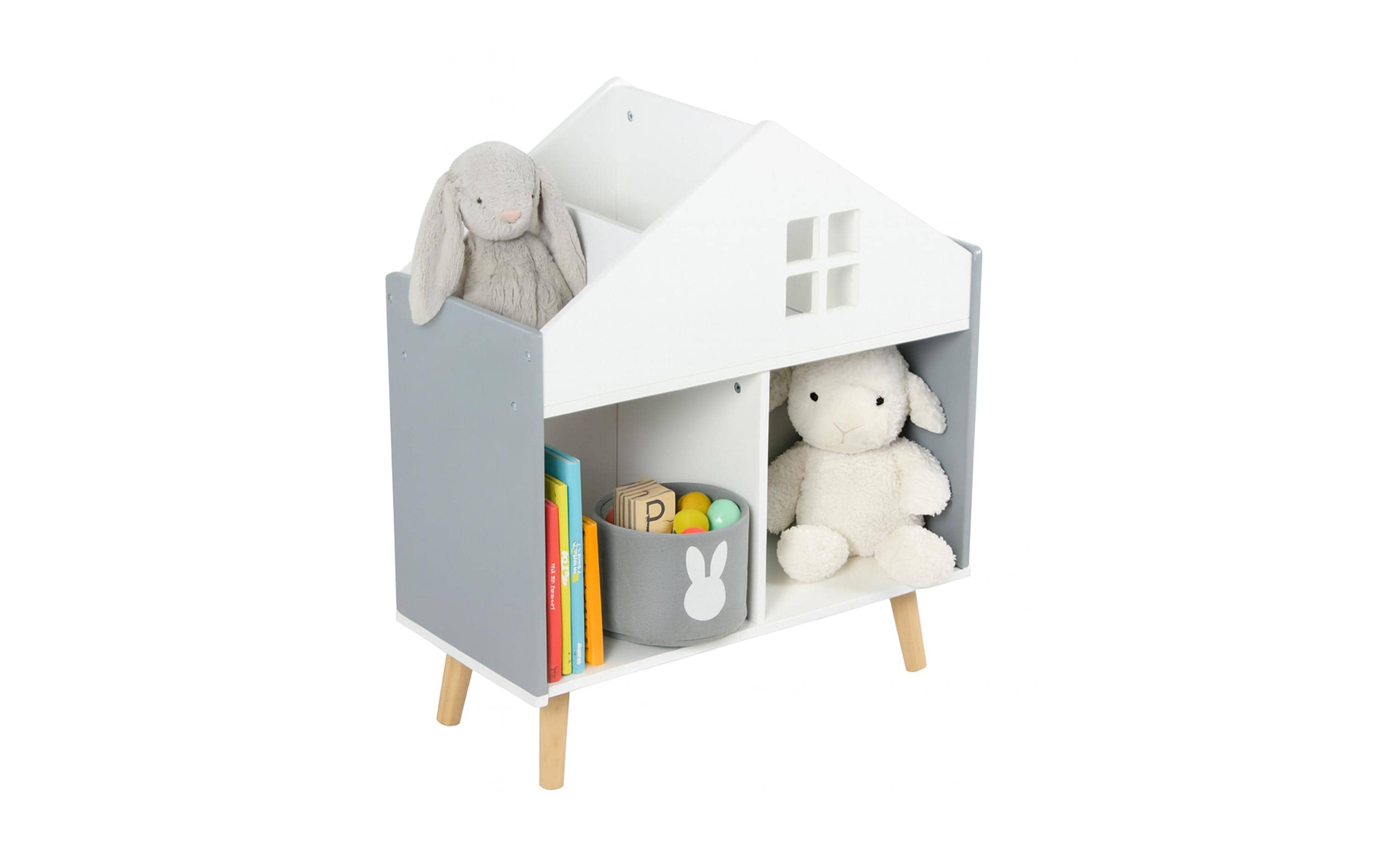 relaxdays Kinderregal Haus Masse H x B x T: ca. 65,7 x 60 x 30 cm