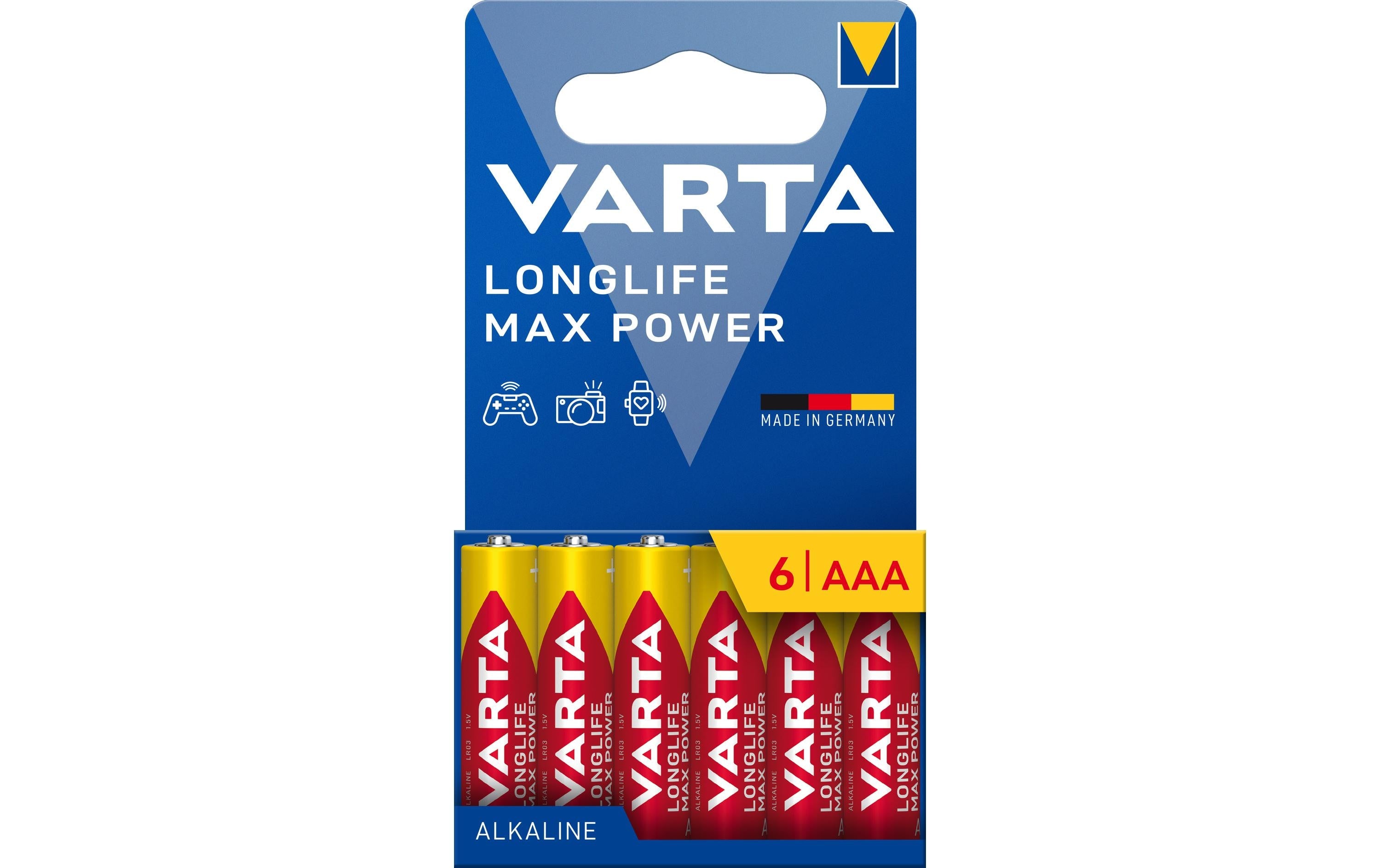 VARTA Longlife Max Power AAA, 1.5V, 6Stk 6 Stück, Vollkartonverpackung