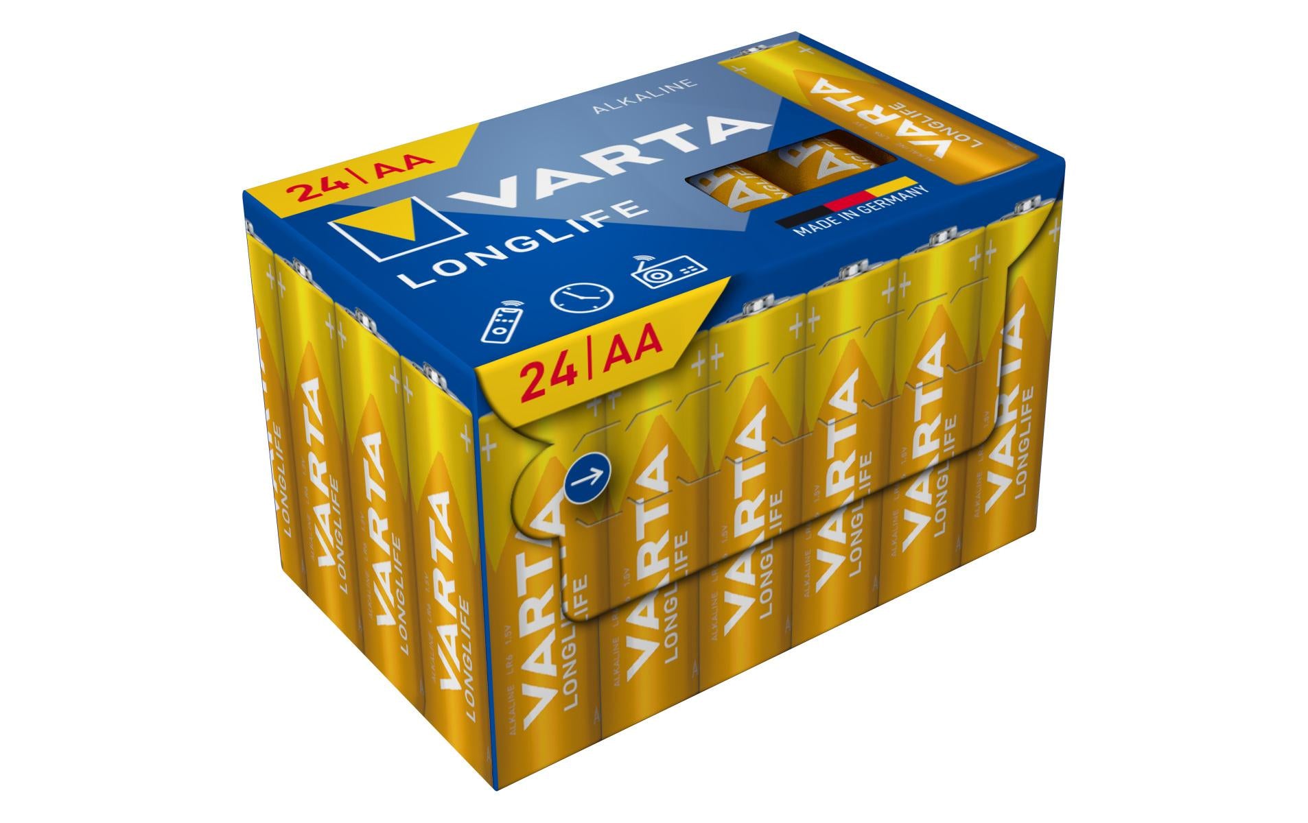 VARTA Longlife AA, 1.5V, 24Stk 24 Stück, Cube Verpackung