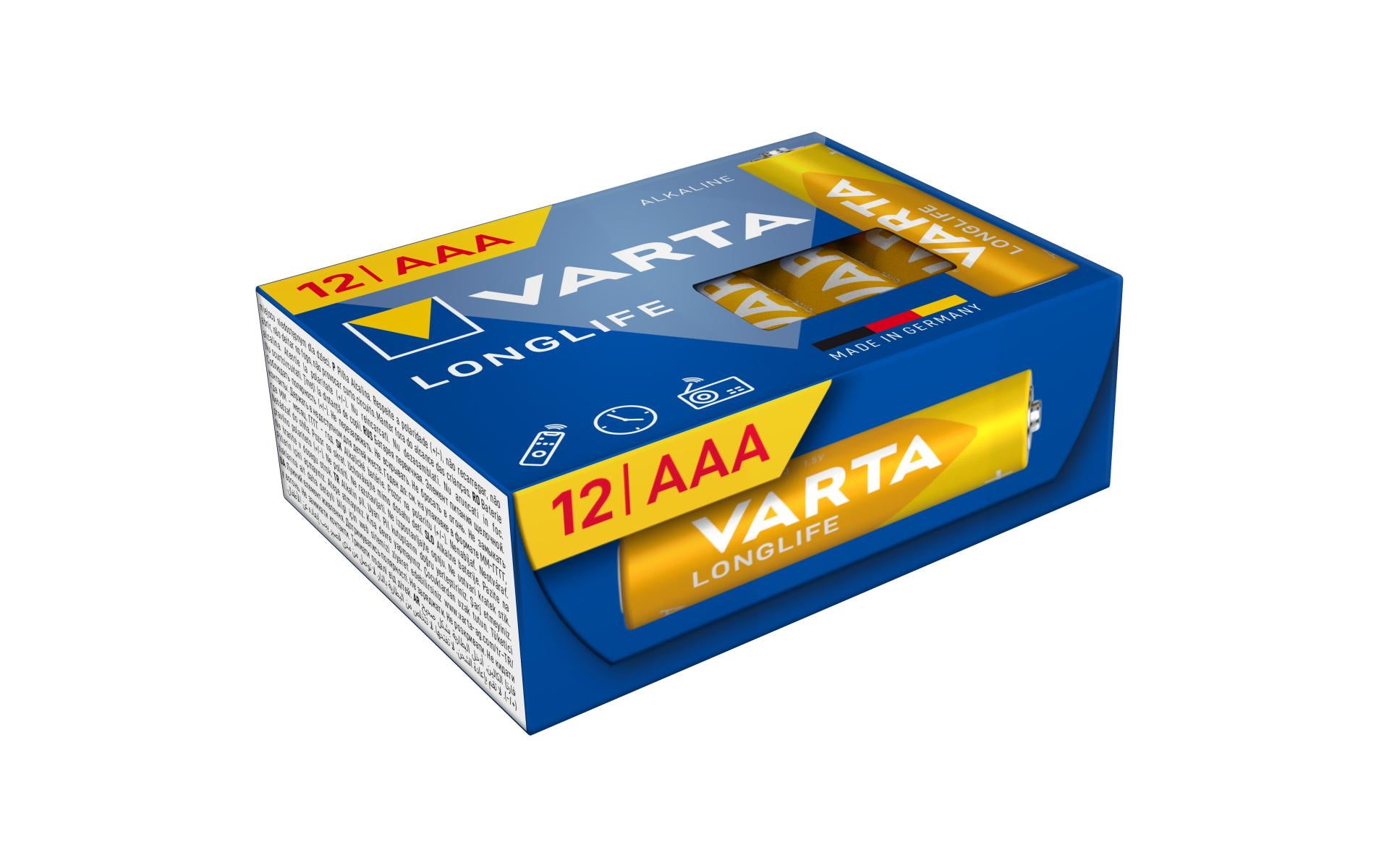 VARTA Longlife AAA, 1.5V, 12Stk 12 Stück, Cube Verpackung