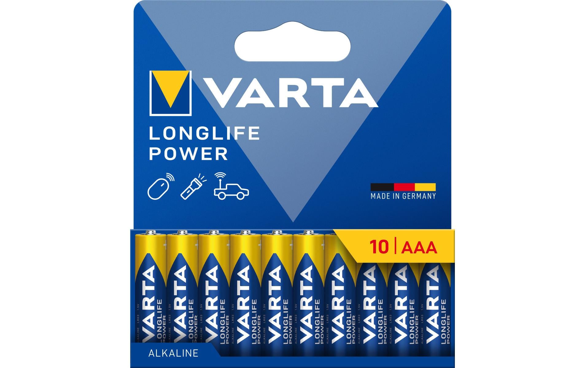 VARTA Longlife Power AAA, 1.5V, 10Stk 10 Stück, Vollkartonverpackung