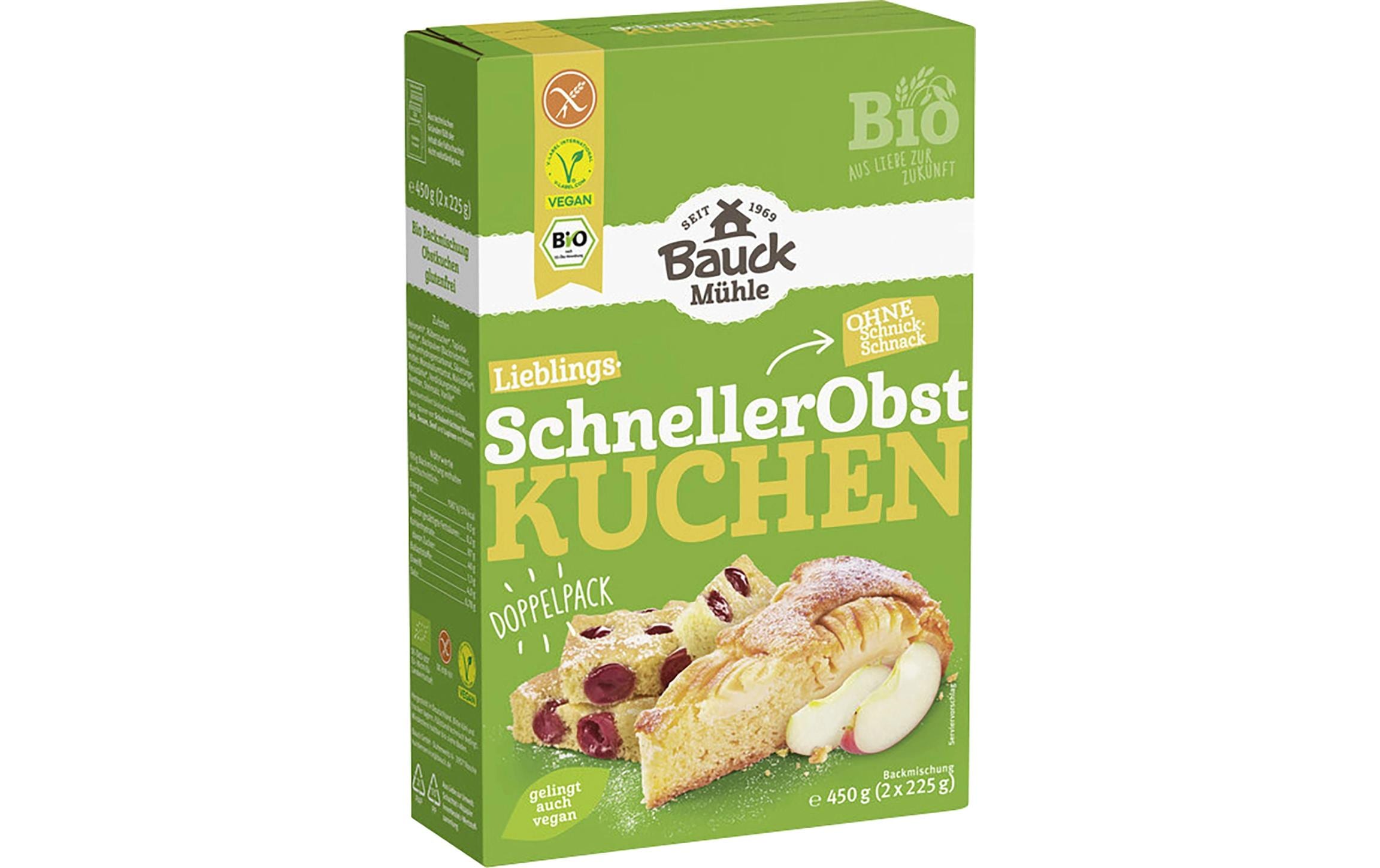 Backmischung schneller Obstkuchen Pack 450 g