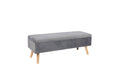 relaxdays Sitzbank mit Stauraum Samt Material: MDF, Eukalyptusholz , Samt, Grau