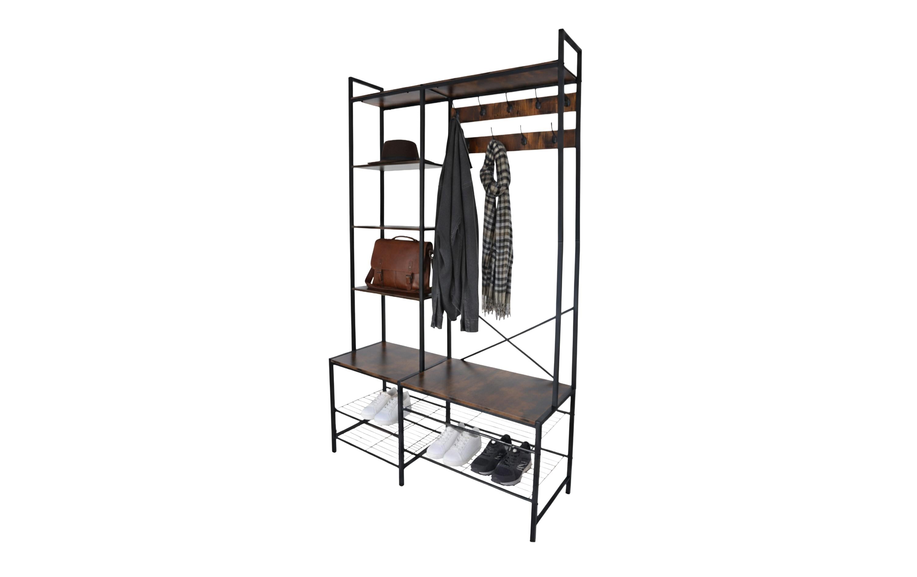relaxdays Garderobe Industrial Design Material: Eisen, MDF