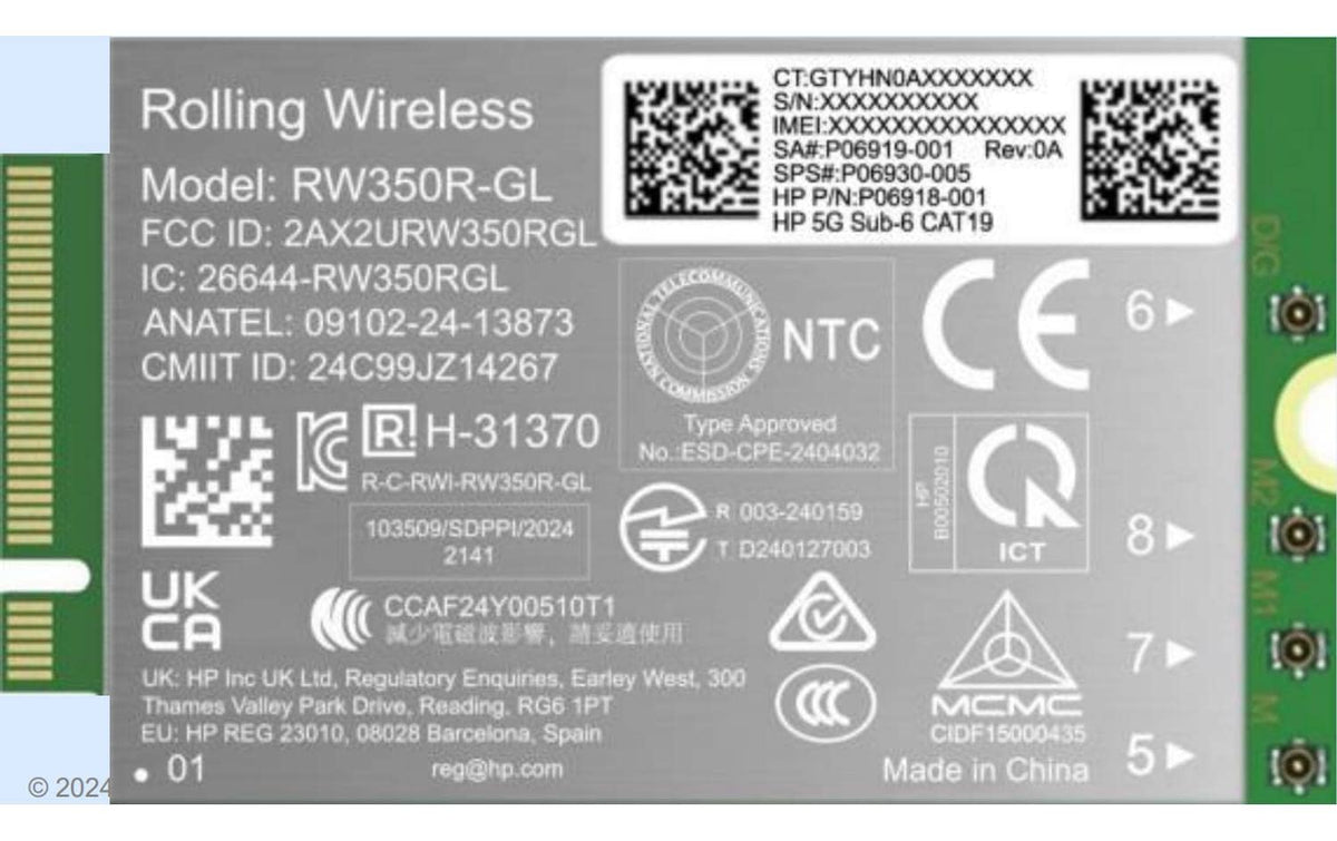 HP 5G Solution WWAN G1 NB only selected G1  models, check with PN/SN