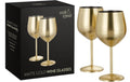 Oak&Steel Weingläser Gold matt, 2er Set Edelstahl