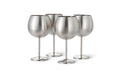 Oak&Steel Gingläser Silber, 4er Set Edelstahl