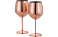 Oak&Steel Weingläser Rosegold, 2er Set Edelstahl