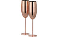Oak&Steel Sektgläser Rosegold, 2er Set Edelstahl