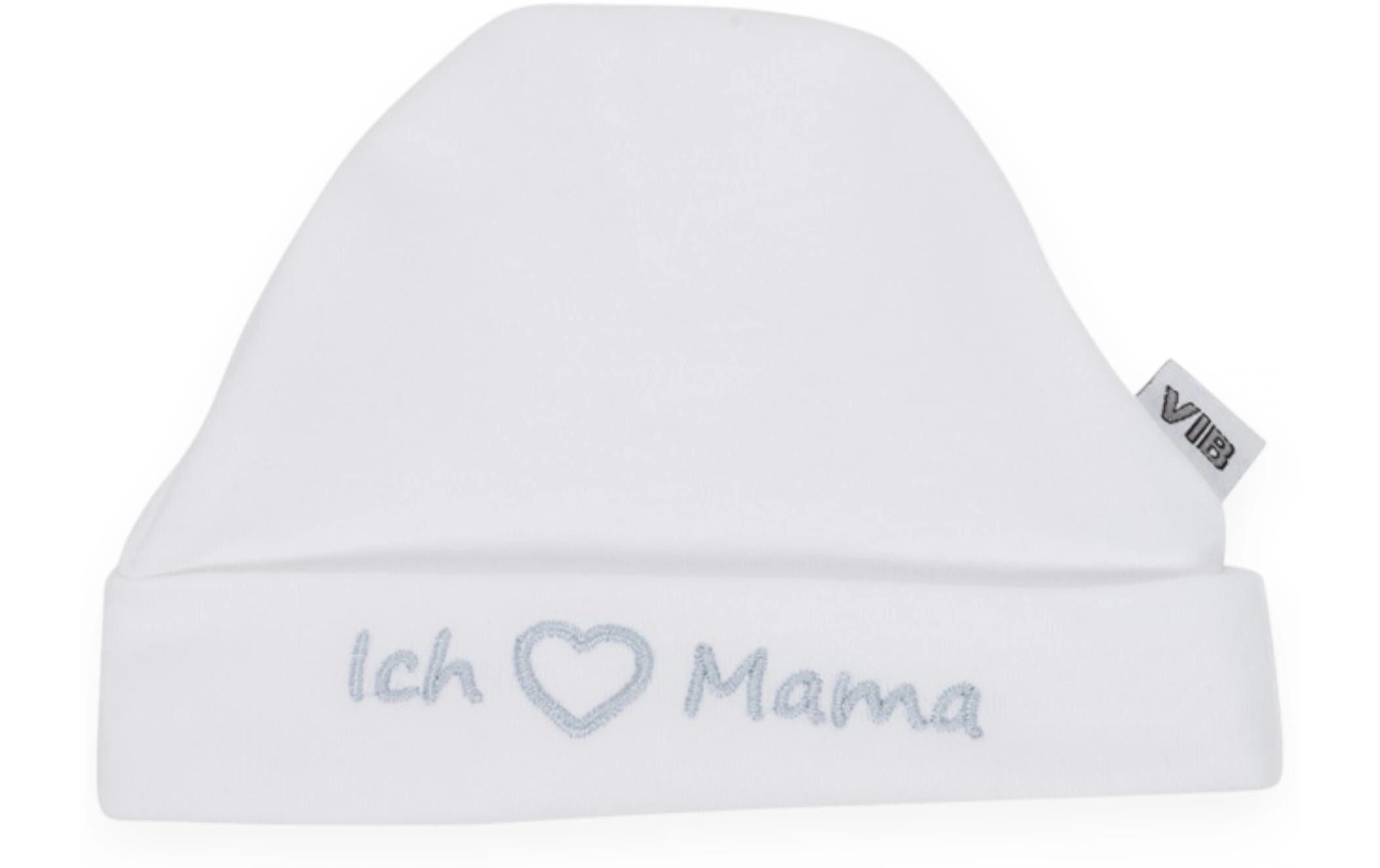 VIB Mütze Ich Herz Mama weiss
