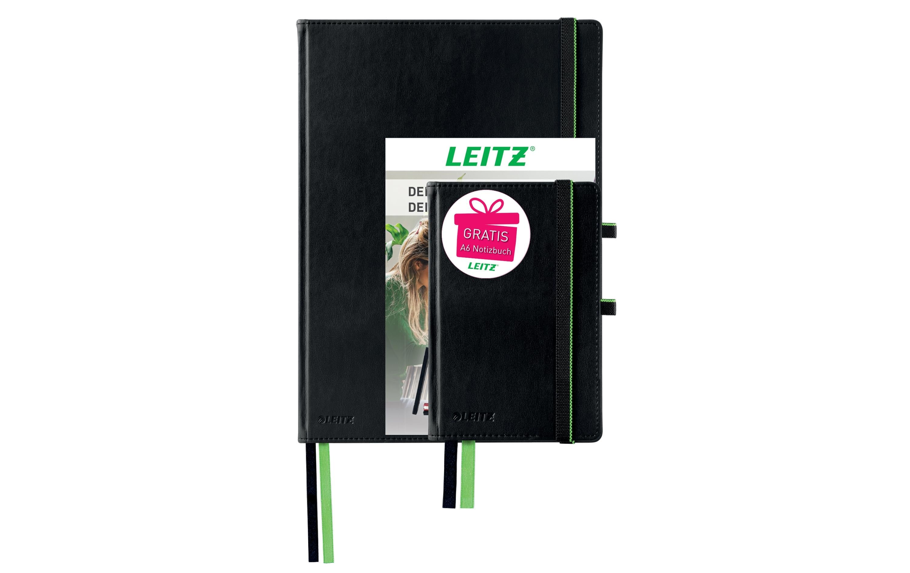 Leitz Complete Notizbuchset kariert schwarz 1x A4 und 1x A6