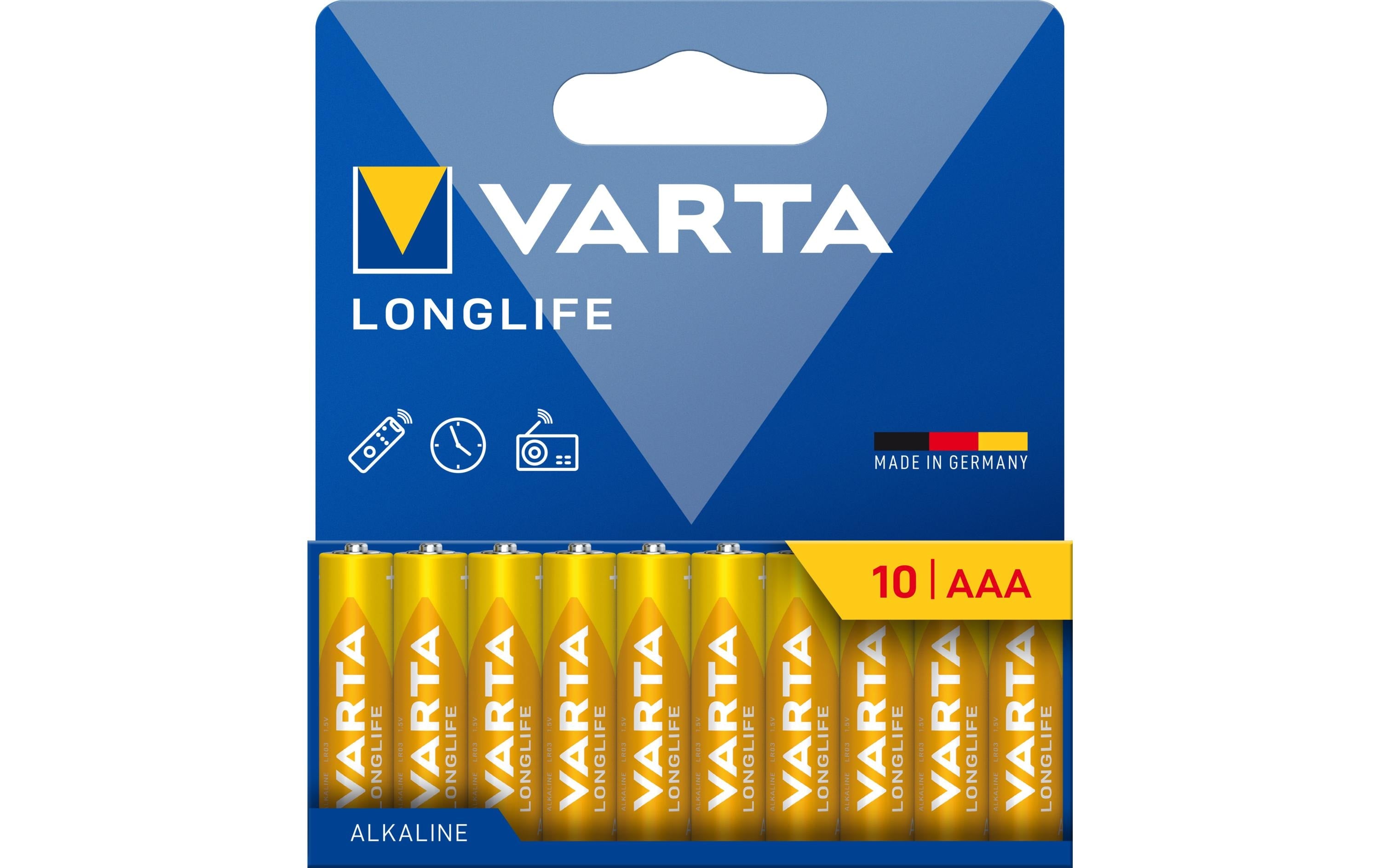 VARTA Longlife AAA, 1.5V, 1.5V, 10Stk 10 Stück, Vollkartonverpackung
