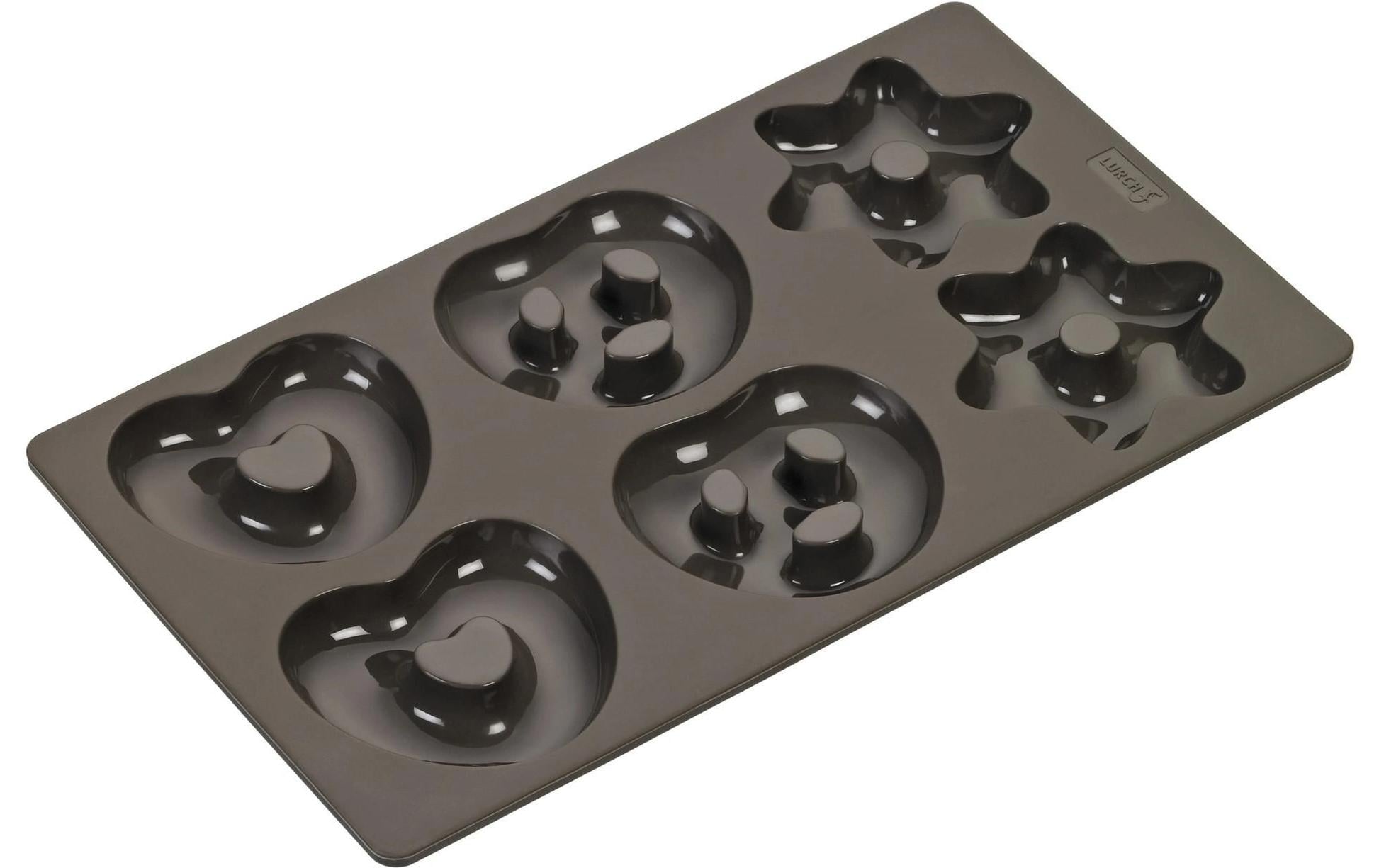 Lurch Flexiform Lebkuchen braun 2er Set Herzen & Sterne, 17 cm x 30 cm