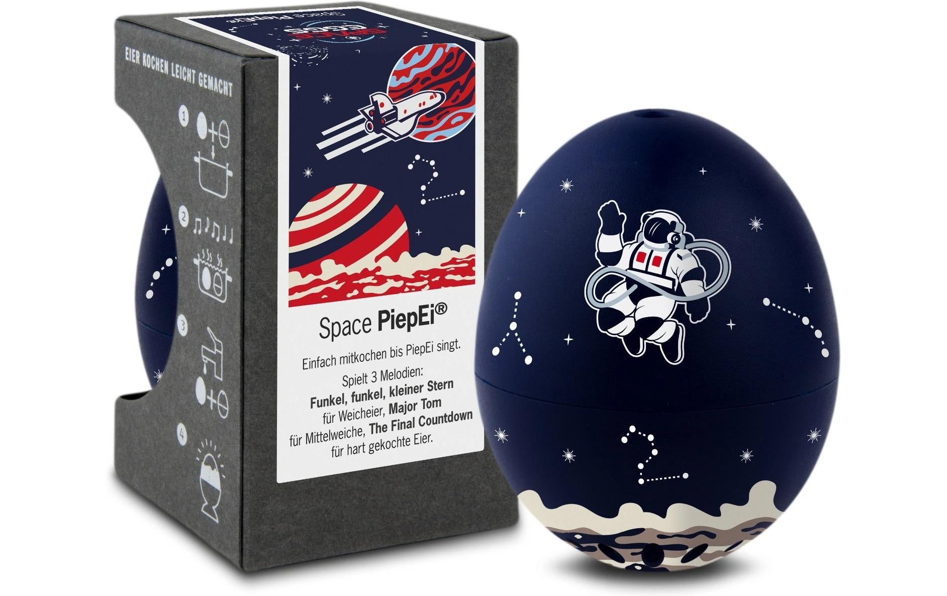 PiepEi Küchentimer singende Eieruhr Space Melodie auf jeder Stufe, Kunststoff