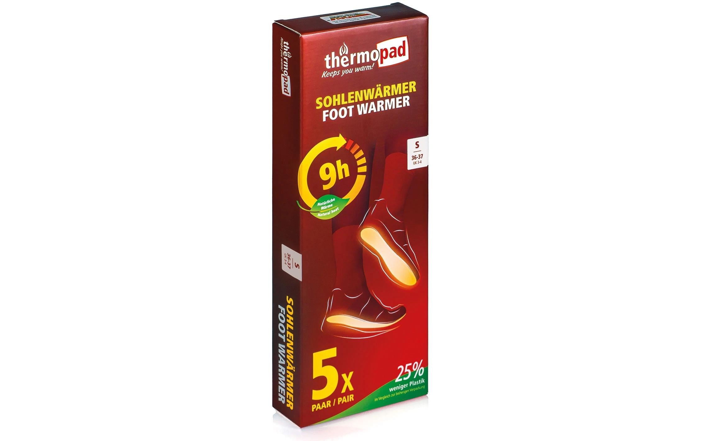 Thermopad Sohlenwärmer S 5er-Pack, Grösse 36-37