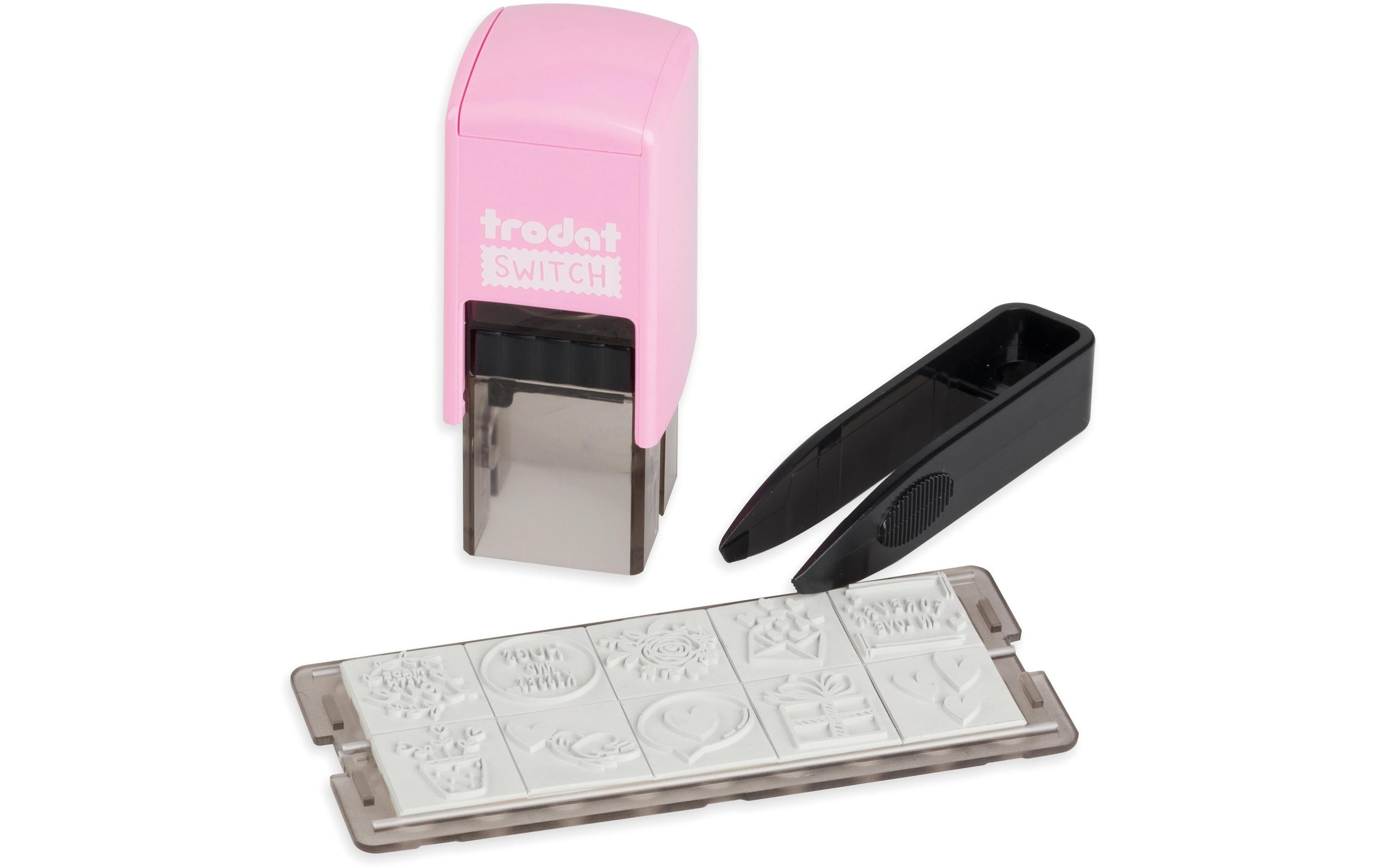 Trodat Switch Stempel Liebesbotschaften pastell rosa