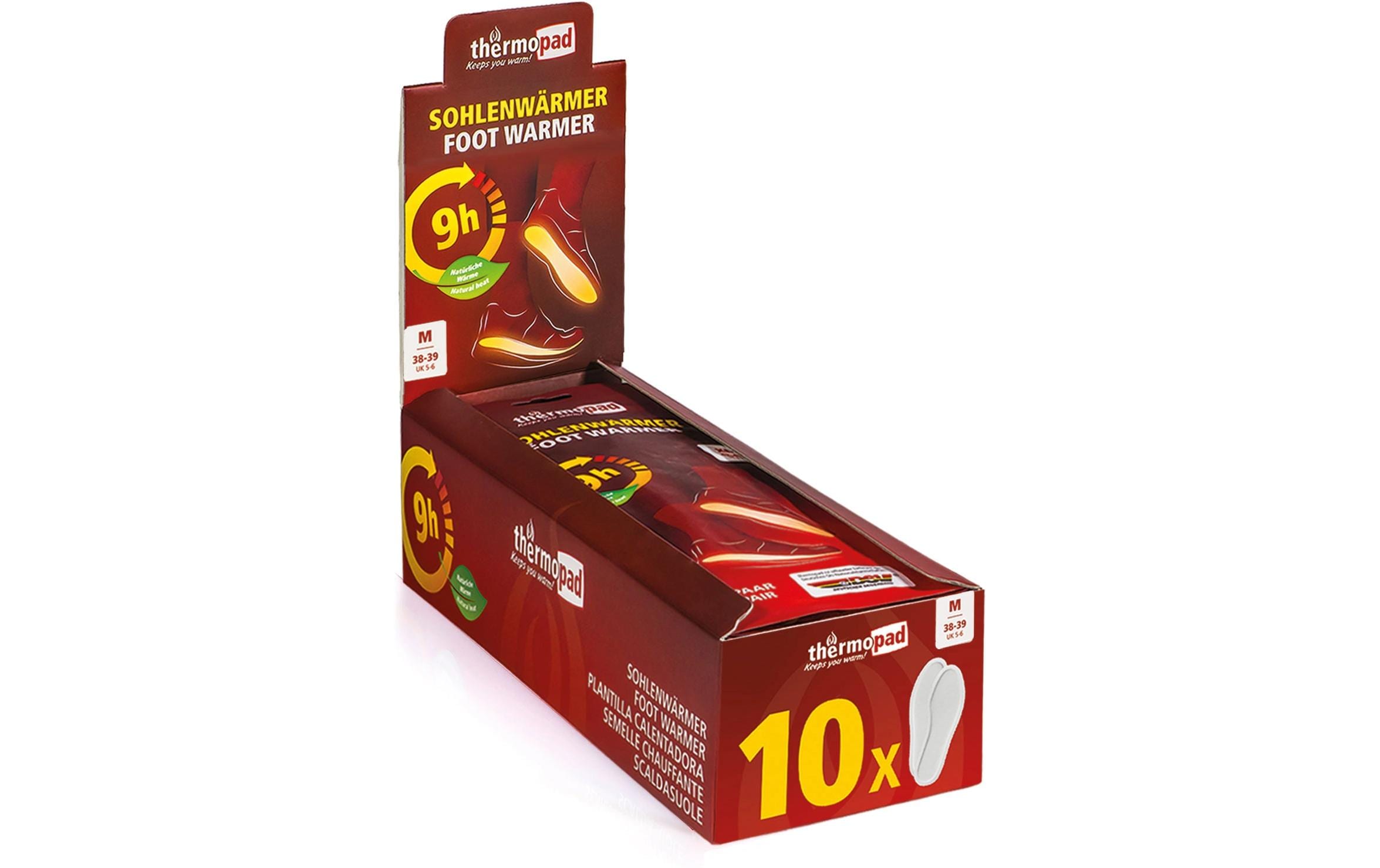 Thermopad Sohlenwärmer M 10er-Pack, Grösse 38-39