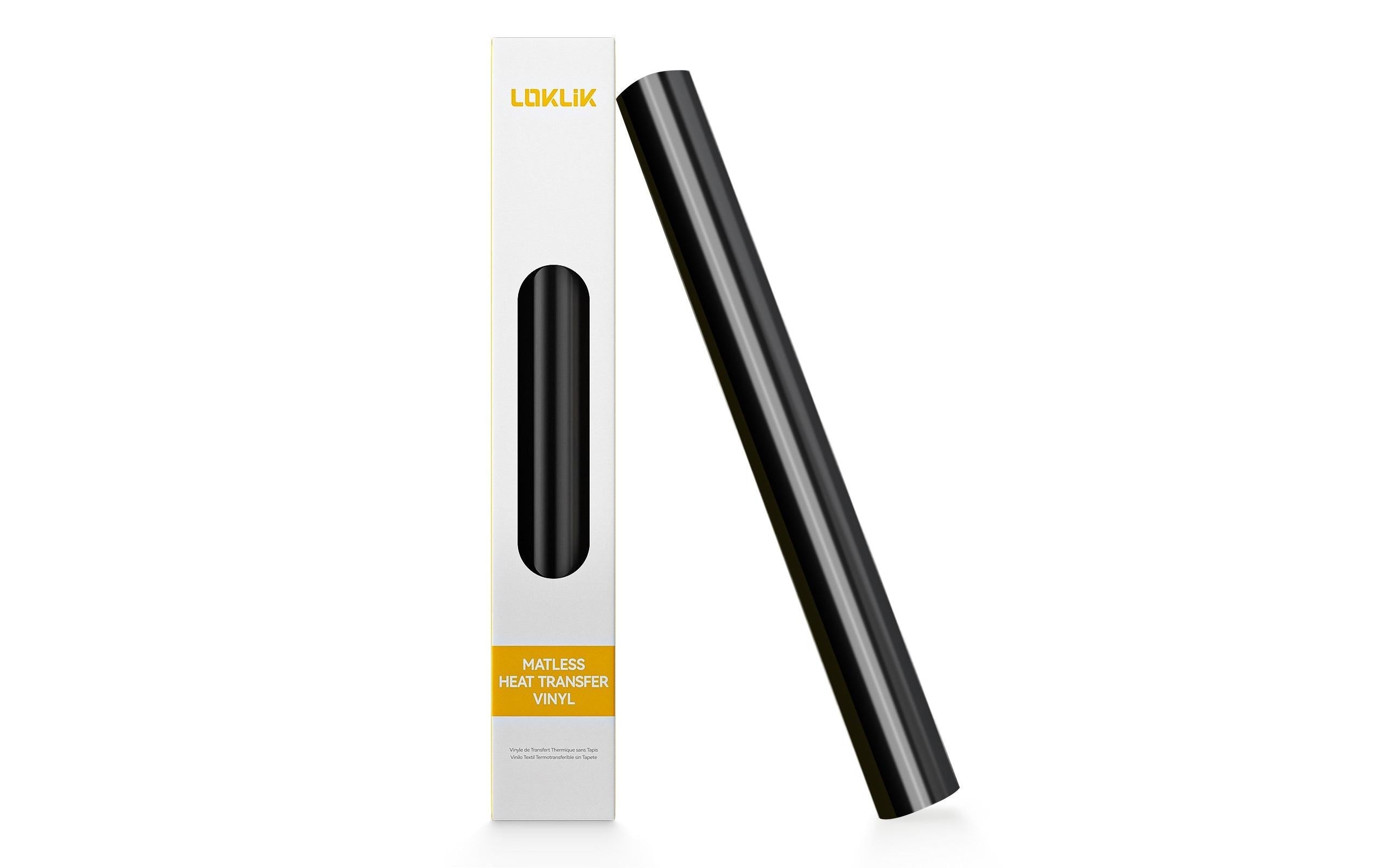 Loklik Aufbügelfolie Matless schwarz matt, 33 x 305 cm
