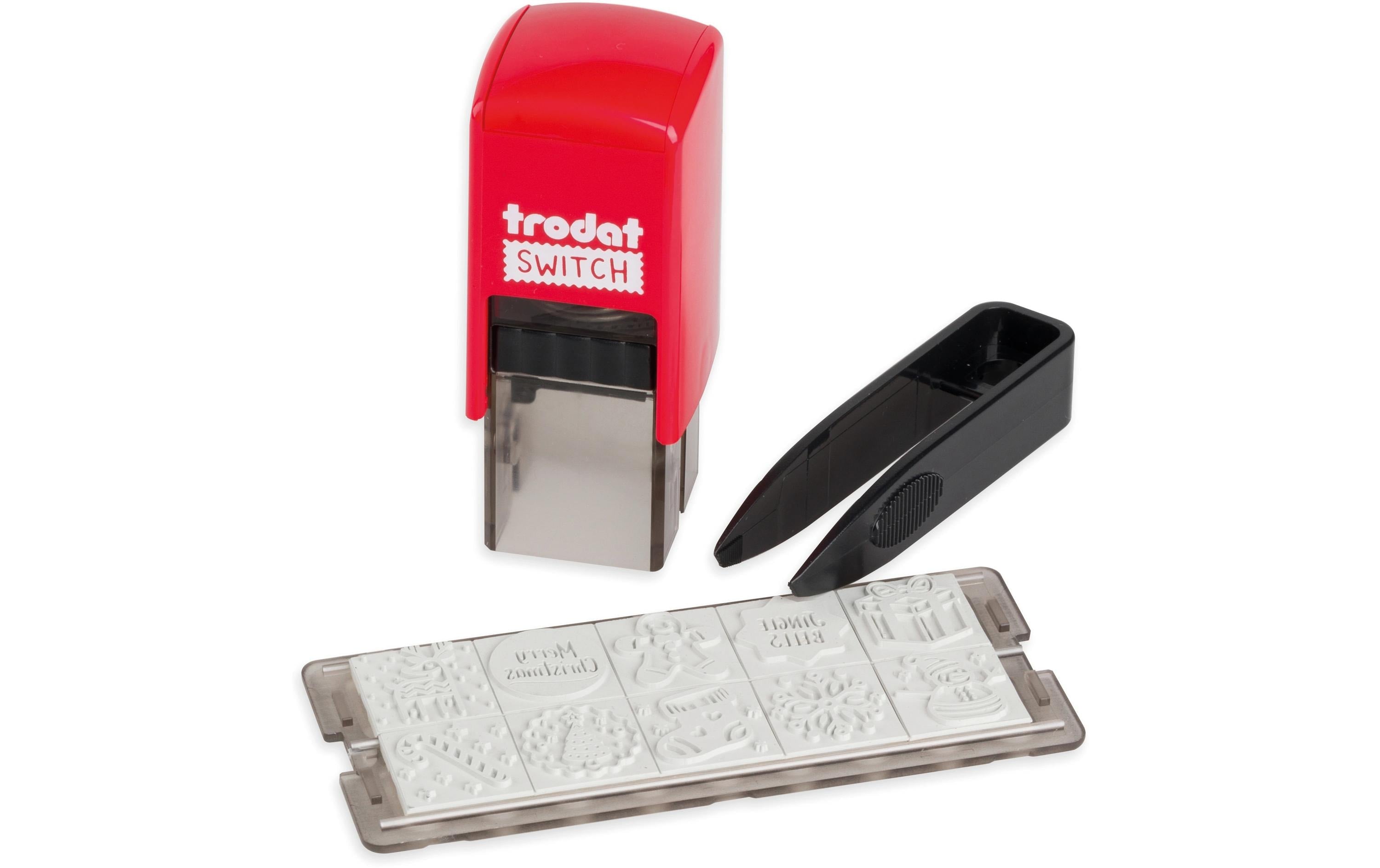 Trodat Switch Stempel Weihnachten dunkelrot