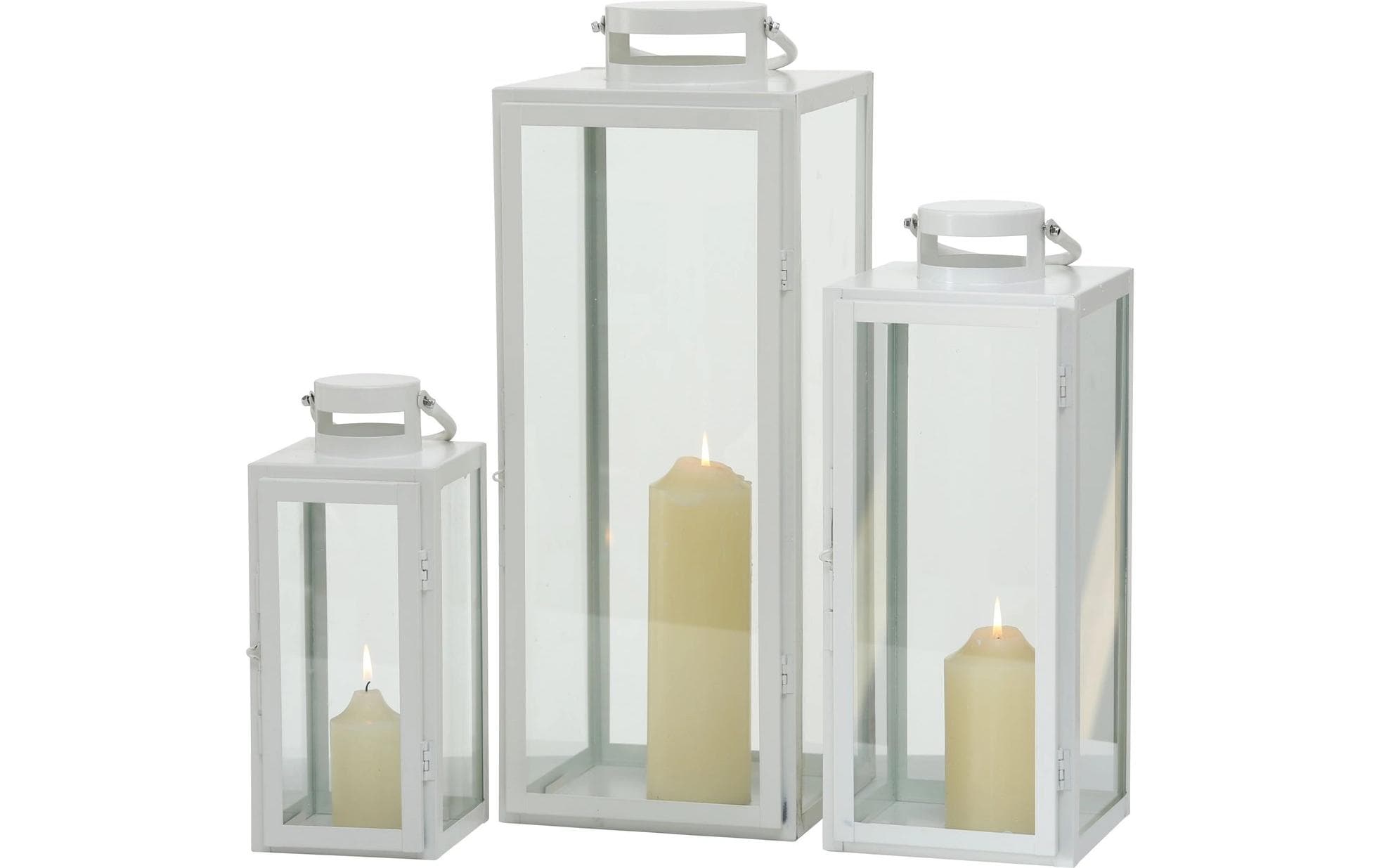 Boltze Laterne Arana 3-teiliges Set, Weiss