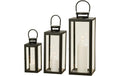 Boltze Laterne Arana 3-teiliges Set, Braun
