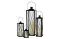Boltze Laterne Farol 4-teiliges Set, Schwarz
