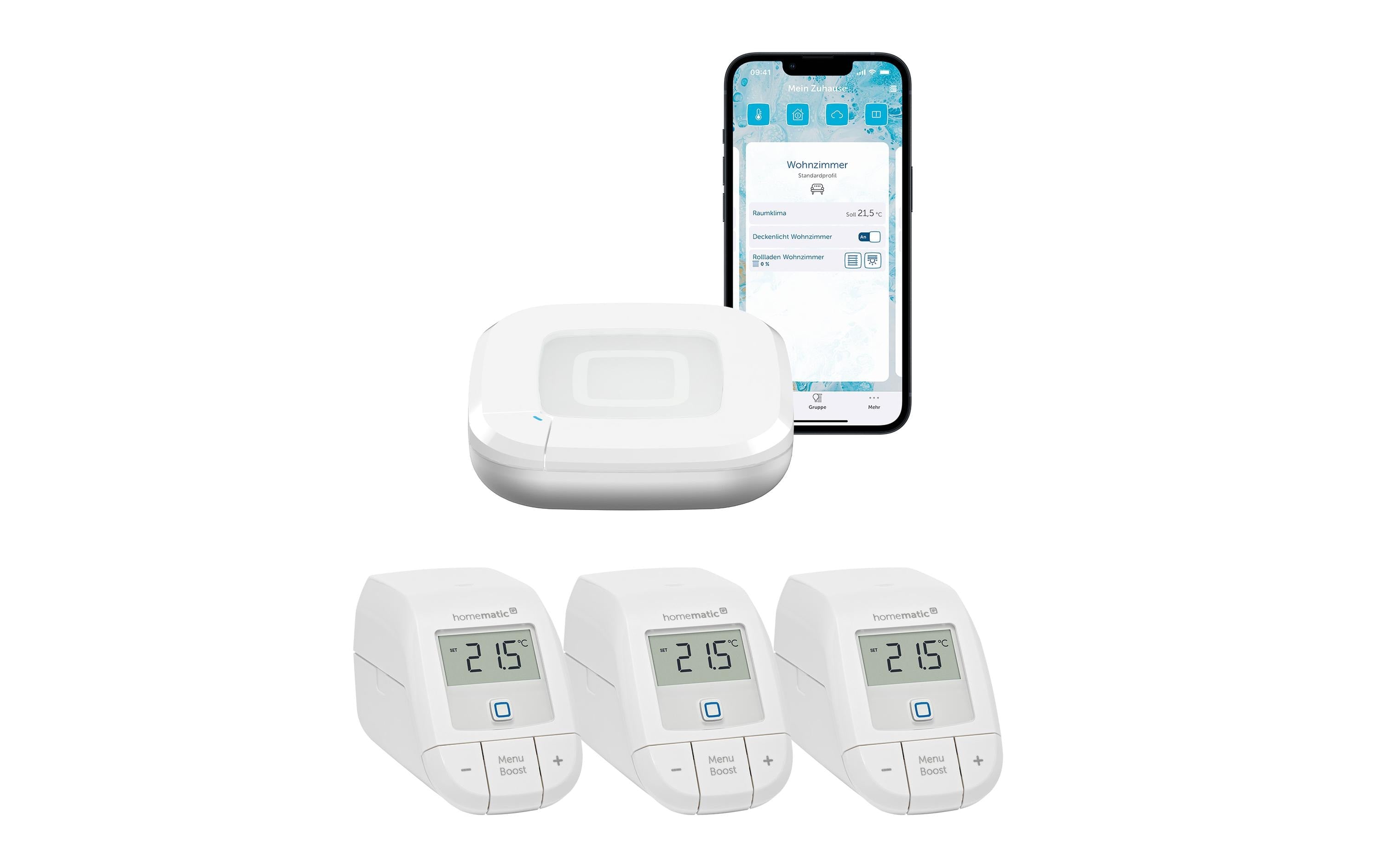 Homematic IP Starter Set Access Point2, 4x Heizkörperthermsotat bas