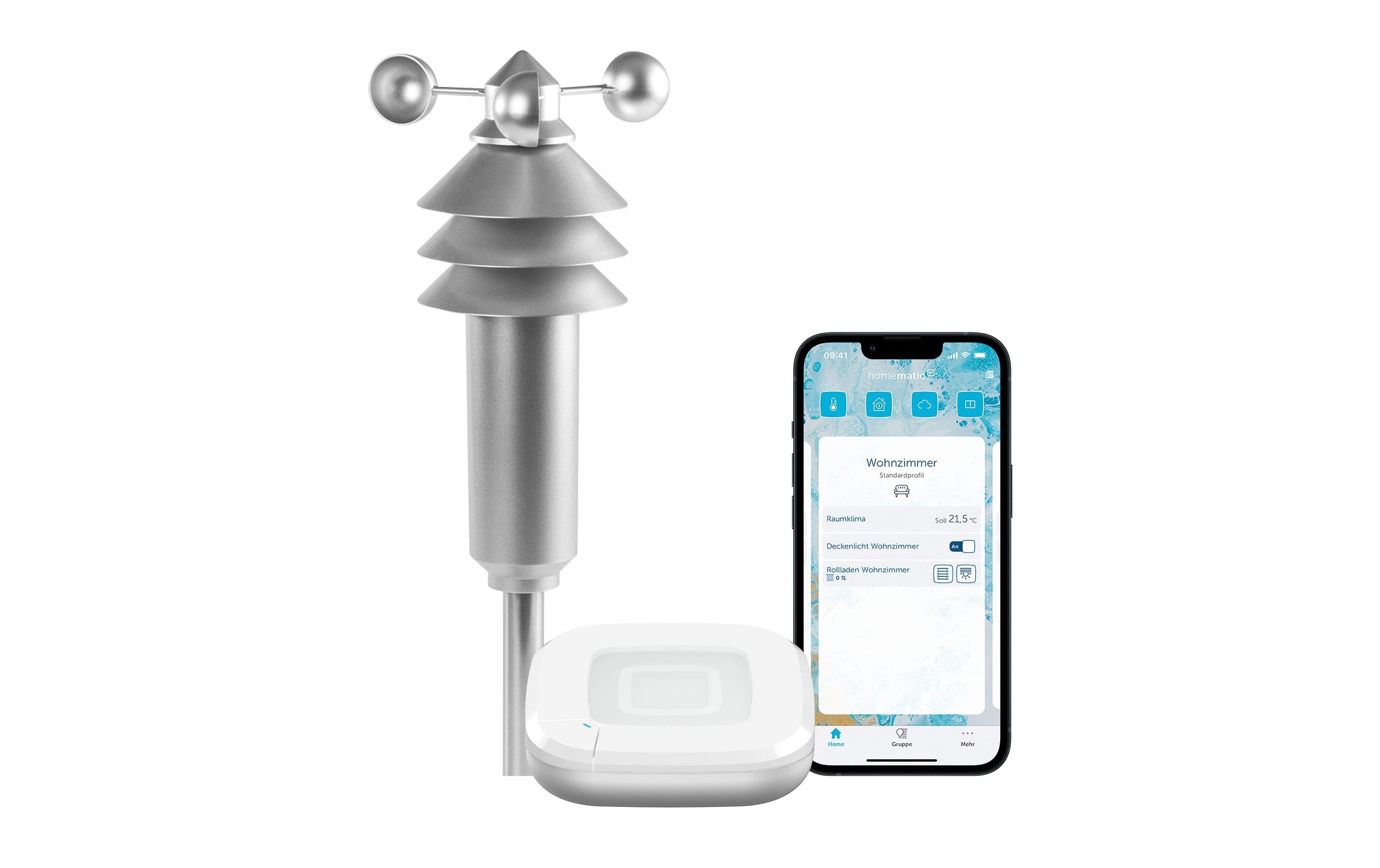 Homematic IP Starterset Wettersensor Basic Homematic IP Accesspoint2 inkl. Wettersenso
