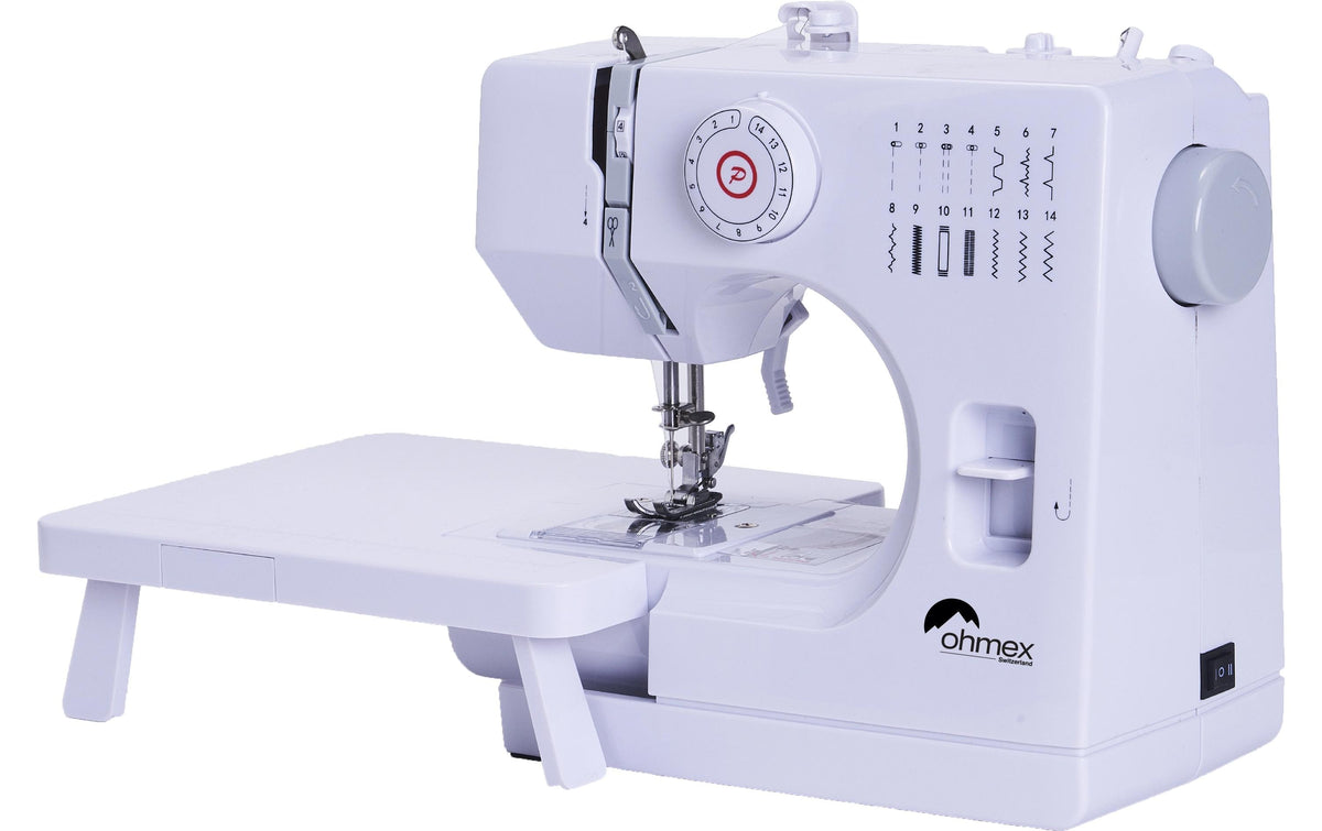 Ohmex Nähmaschine OHM-SEW-7280 4 Stufen, 1 Stichmuster, 2 Nadeln, 2 Spulen